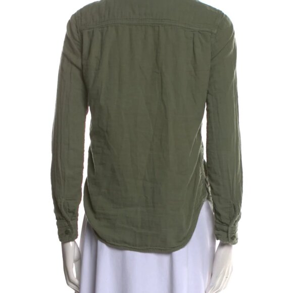 Mother Green Long Sleeve Button Up Shirt-Size XS - Picture 6 of 8